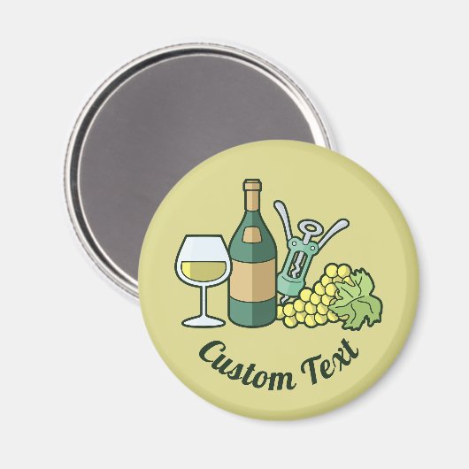White Wine Magnet (Voorkant / Achterkant)