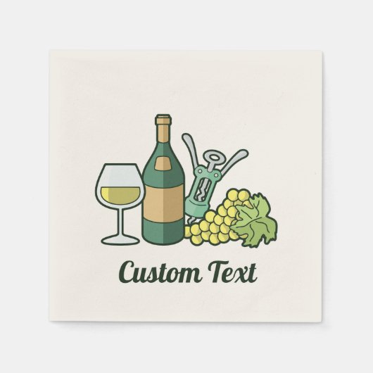 White Wine Napkins Servet (Voorkant)