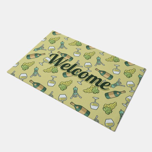 White Wine Pattern Doormat Deurmat (Schuin)