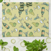 White Wine Pattern Kitchen Towel Theedoek (Gevouwen)