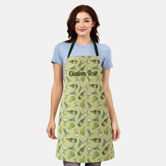 White Wine Pattern Schort (Gedragen)