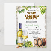 White wine theme party Invitation Kaart (Voorkant / Achterkant)