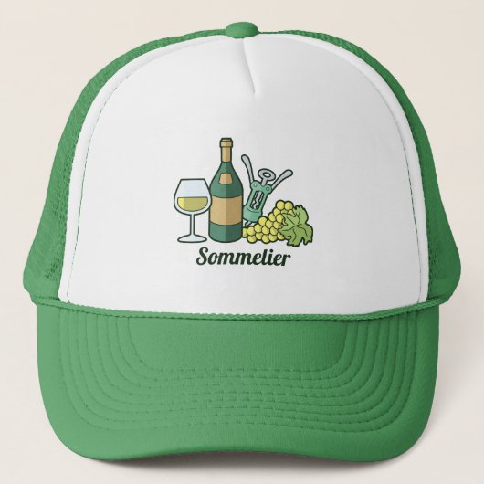 White Wine Trucker Hat Trucker Pet (Voorkant)