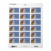 White Winged Dove Saguaro Cactus Digital Art Etiket (Full Sheet)