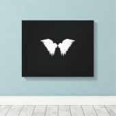 White Wings Wrapped Canvas (Insitu (Houten vloer))