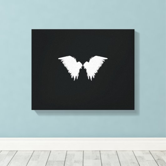 White Wings Wrapped Canvas (Insitu (Houten vloer))