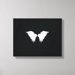 White Wings Wrapped Canvas