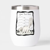 White Winking Cat Piano Keys Bladmuziek Lijst (Achterkant)