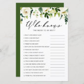 White Winter Flowers die het beste spel van de Bri (Voorkant / Achterkant)