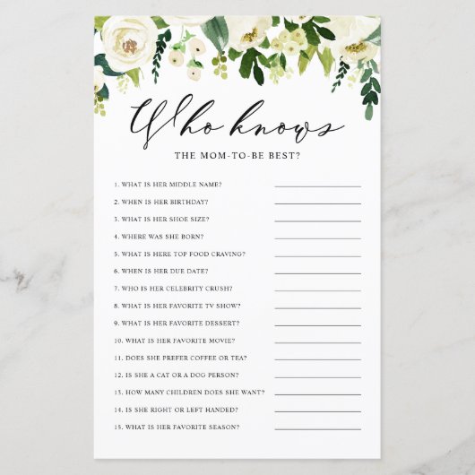 White Winter Flowers die het beste spel van mama k (Voorkant)