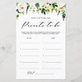 White Winter Flowers Hoe oud waren de ouders Kaart (Voorkant)