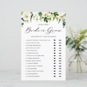 White Winter Flowers Raad eens wie Bride of Groom  (Staand voorkant)