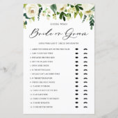 White Winter Flowers Raad eens wie Bride of Groom  (Voorkant)