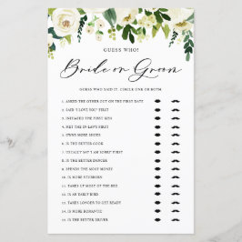 White Winter Flowers Raad eens wie Bride of Groom