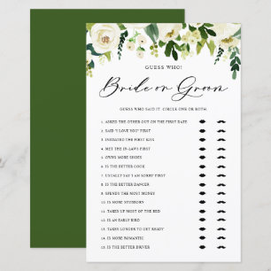 White Winter Flowers Raad eens wie Bride of Groom