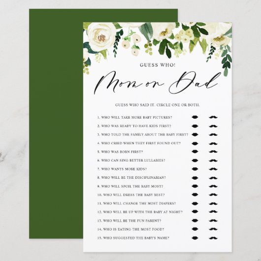 White Winter Flowers Raad eens wie mama of papa sp (Voorkant / Achterkant)