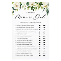 White Winter Flowers Raad eens wie mama of papa sp