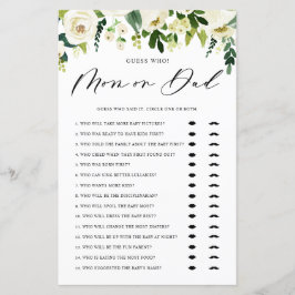 White Winter Flowers Raad eens wie mama of papa sp