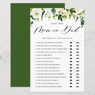 White Winter Flowers Raad eens wie mama of papa sp