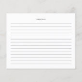 White Winter Flowers Vrijgezellenfeest Recipcard (Achterkant)