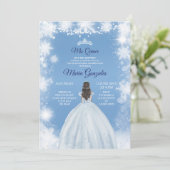 White Winter Holiday Mexican Sweet 16th Birthday Kaart (Staand voorkant)