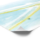 White Winter Landscape Illustratie met Robin Perfect Poster (Hoek)