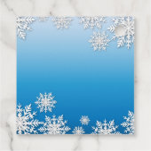 White Winter Papercut Origami Snowflakes Ornamente Bedankjes Labels (Achterkant)