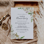 White Winter Peony Floral 50th Wedding Jubileum Kaart<br><div class="desc">Deze witte winterpony floral 50th bruiloft is perfect voor een modern evenement. Het ontwerp is voorzien van prachtige,  met de hand getekende witte pinda's die in nette bouquets zijn gebundeld,  met bruine knoppen en groene bladeren. Verander het aantal om een verjaardagsmijlpaal te vieren.</div>