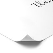 White Winter Peony Rehearsal Dinner Welcome Sign Poster (Hoek)