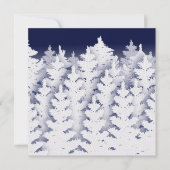 White Winter Pine Trees | U past 5 x 5 aan Bedankkaart (Voorkant)