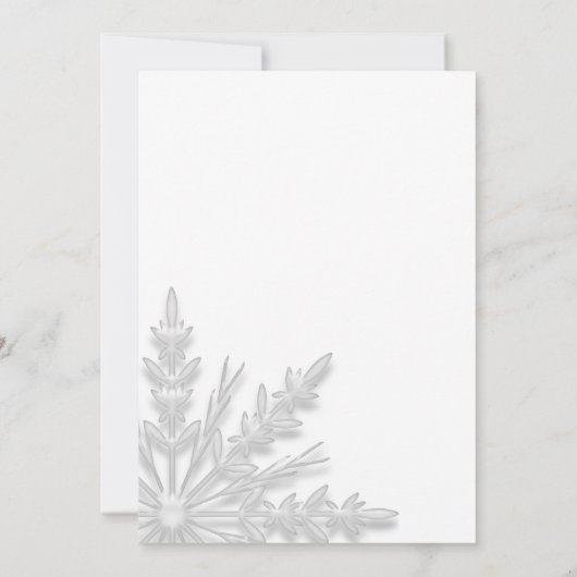 White Winter Snowflake Baby shower Kaart (Achterkant)