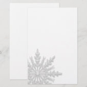 White Winter Snowflake Briefpapier (Voorkant / Achterkant)