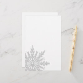 White Winter Snowflake Briefpapier