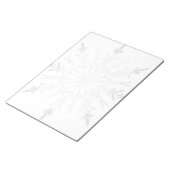 White Winter Snowflake Notitieblok (Schuin)