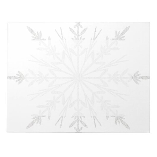 White Winter Snowflake Notitieblok (Voorkant)