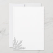 White Winter Snowflake Quinceanera Uitnodiging (Achterkant)