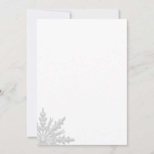 White Winter Snowflake Quinceanera Uitnodiging (Achterkant)