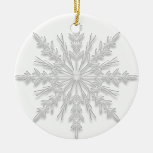 White Winter Snowflake zal je mijn Bridesmaid zijn Keramisch Ornament (Voorkant)