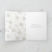 White Winter Snowflakes Christmas Town Kaart (Binnen)