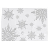 White Winter Snowflakes Prettige feestdagen Groot Cadeauzakje (Achterkant)