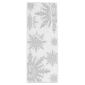 White Winter Snowflakes Prettige feestdagen Wijn Cadeautas (Achterkant)