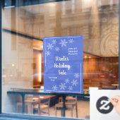 White Winter Snowflakes Raamsticker (Cafe Raam)