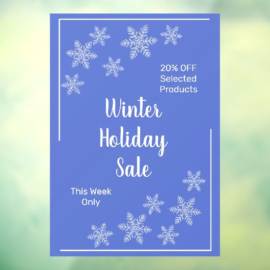 White Winter Snowflakes Raamsticker (Vel 3)