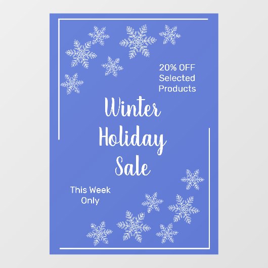 White Winter Snowflakes Raamsticker (Vel)