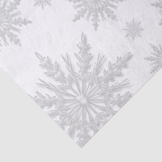 White Winter Snowflakes Tissuepapier (Detail)