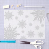 White Winter Snowflakes Tissuepapier (Craft)