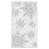 White Winter Snowflakes Wedding Gefeliciteerd Klein Cadeauzakje (Achterkant)