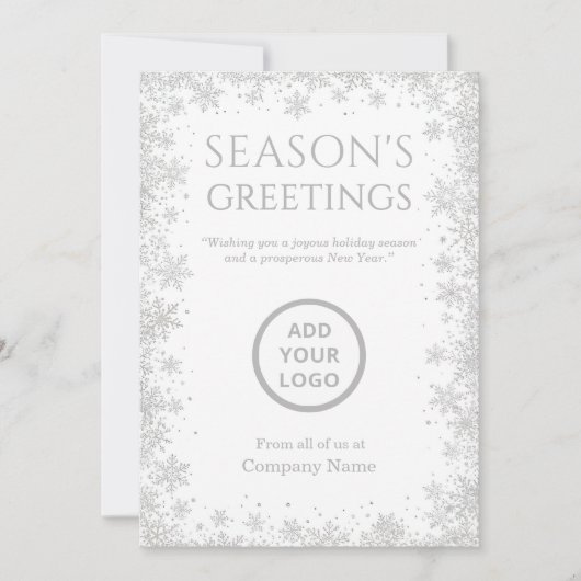 White Winter Sparkle Feestdagenkaart (Voorkant)