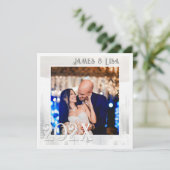 White Winter Square Photo Snowy Woodland Rabbit Feestdagenkaart (Staand voorkant)