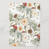 White Winter Wedding Nothing Fancy Just Love Kaart (Achterkant)